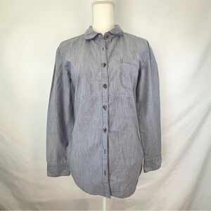 The North Face Women's Casual Shirt Button Down Long Sleeve Blue Size Small